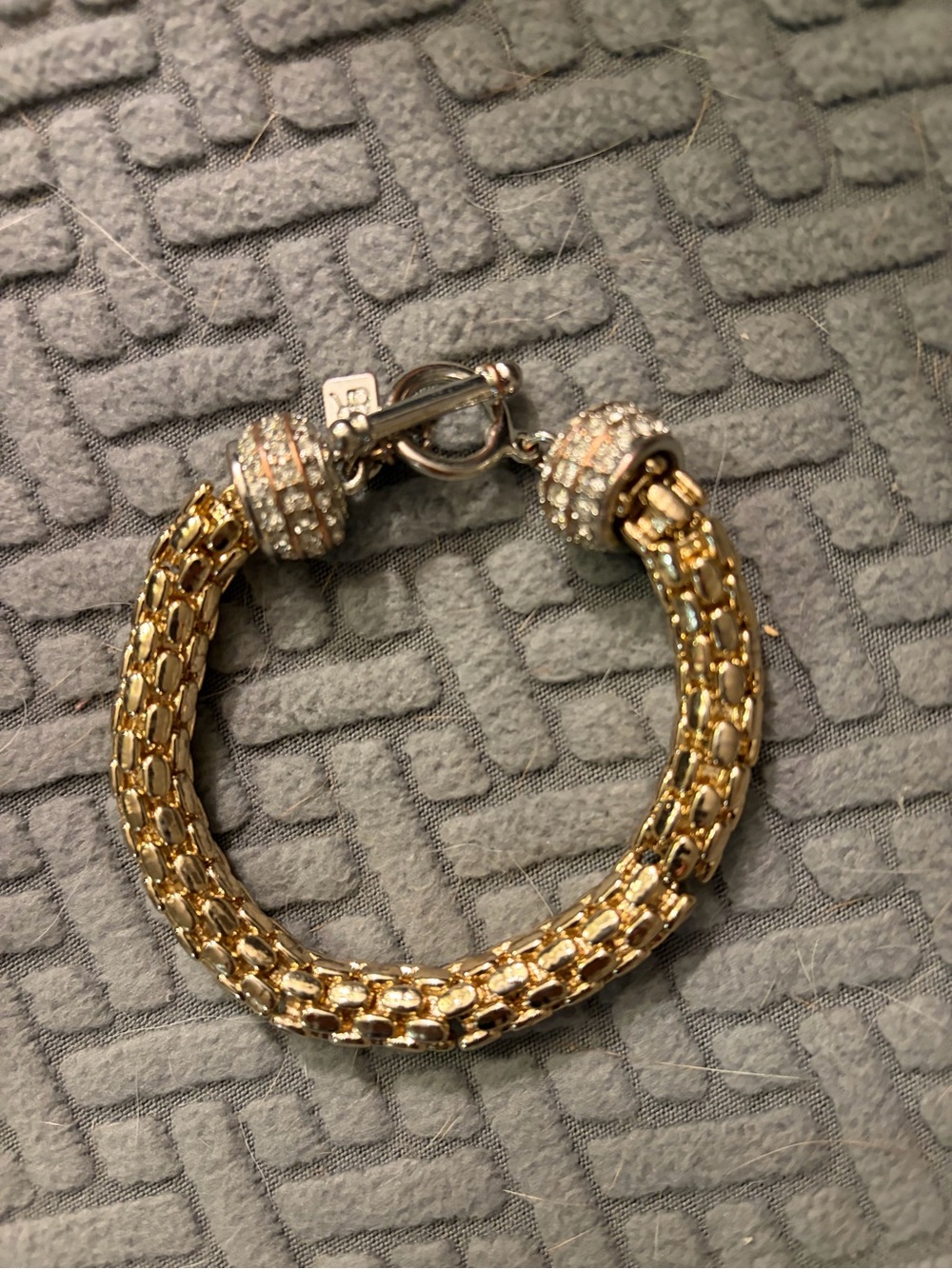 Banana Republic Gold-Tone Crystal Ball Link Bracelet